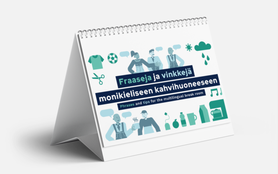 Seisova kierrevihko Fraaseista ja vinkeistä monikieliseen kahvihuoneeseen
