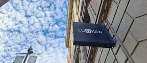 The organization Luckan's sign in Helsinki.