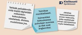 Juliste, jossa post-it lappuja