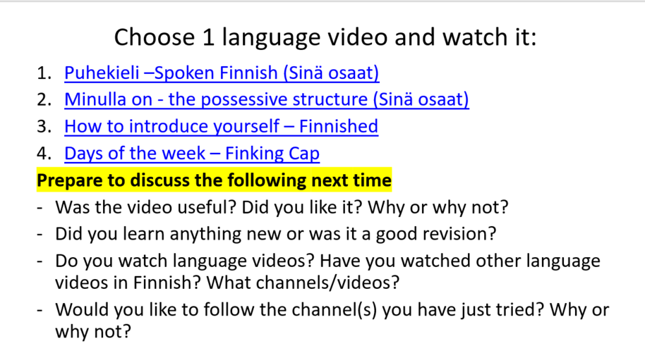 Kuva tehtävänannosta englanniksi.