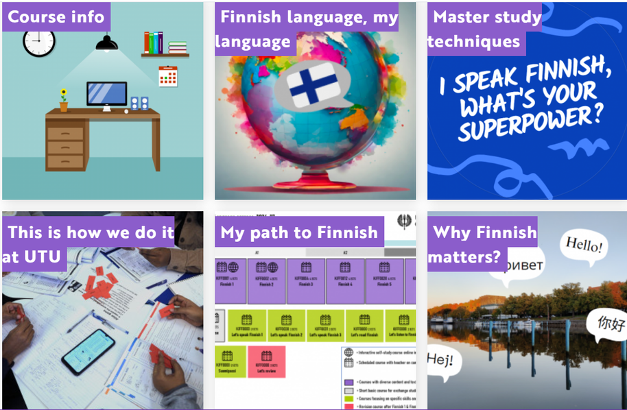 Let's Start -kurssin viikot